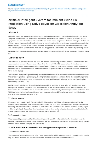 AI-Driven Strategies for Predicting Swine Flu
