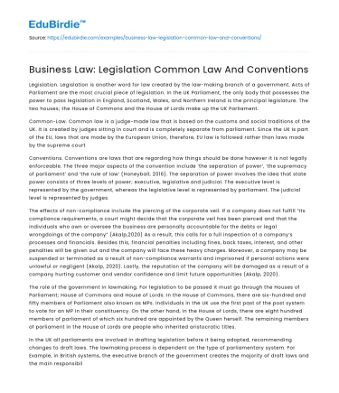 Business Law: The Interplay of Regulations and Common Law