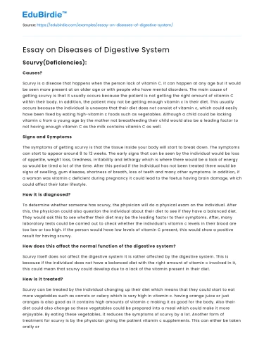 Digestive System Disorders