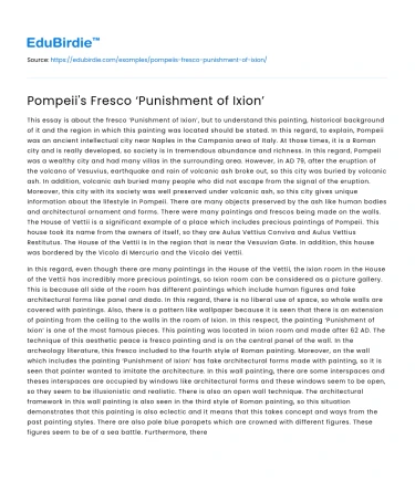 Pompeii’s Fresco ‘Punishment of Ixion’