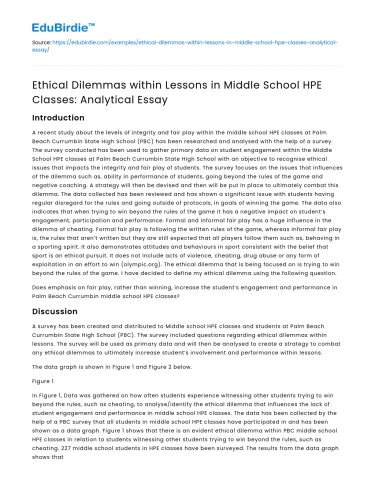 Ethical Dilemmas in Middle School HPE
