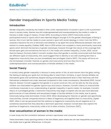 Gender Inequalities In Sports Media Today