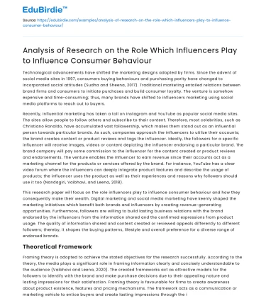 Role of Influencers in Consumer Behavior Analysis
