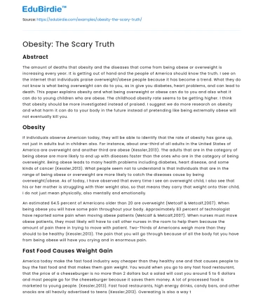 The Hidden Dangers of Obesity