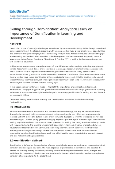 Importance of Gamification in Learning and Development