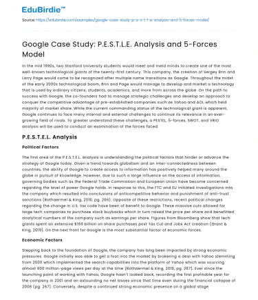 PESTLE Analysis: Google Case Study