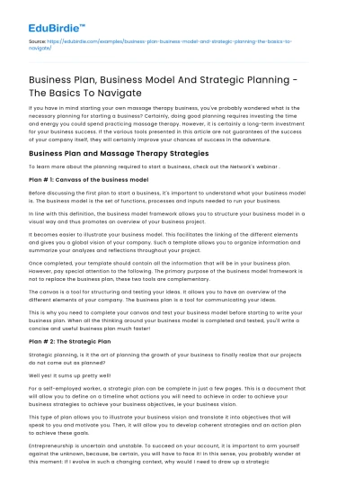 Business Plan, Model, Strategic Planning Basics – Navigate