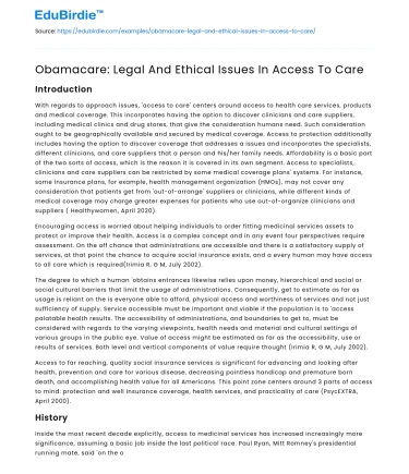 Obamacare: Navigating Legal and Ethical Access Challenges