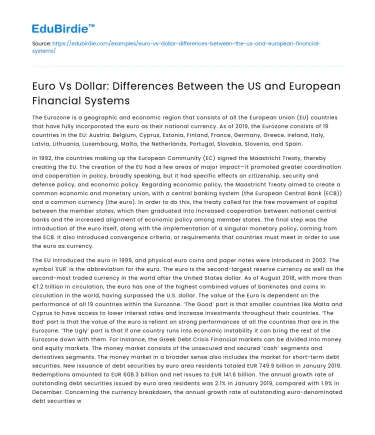 Euro Vs Dollar: Differences Between the US and European Financial Systems