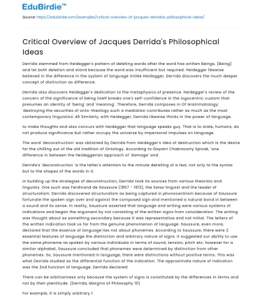 Analyzing Derrida’s Deconstruction and Its Impact