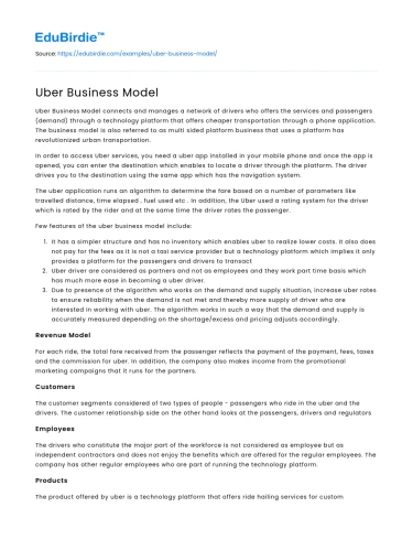 Uber Business Model