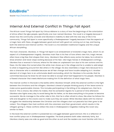 Internal And External Conflict In Things Fall Apart