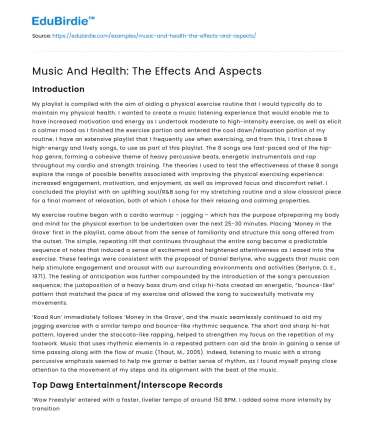 Music And Health: The Effects And Aspects