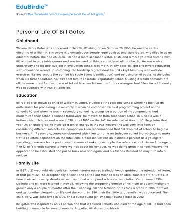 The Private World of Bill Gates