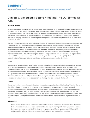 Factors Influencing GTM Outcomes