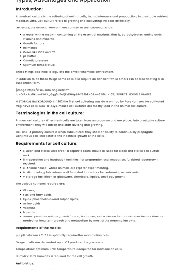 Animal Cell Culture: Types, Advantages, Applications