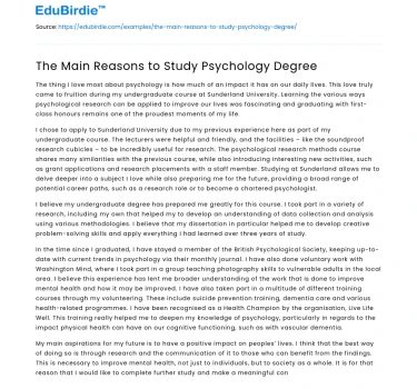 The Main Reasons to Study Psychology Degree
