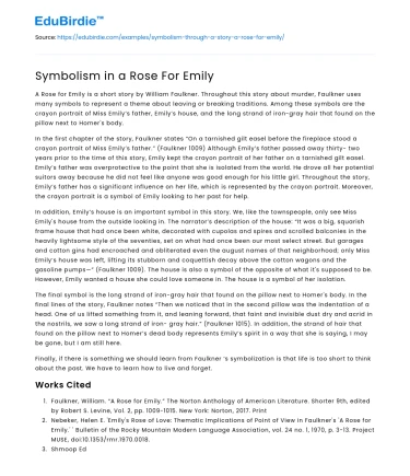 Symbolism in a Rose For Emily