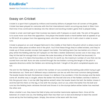 The Evolution and Impact of Cricket