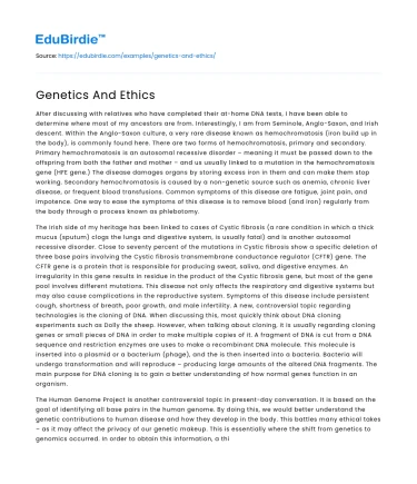 Genetics And Ethics