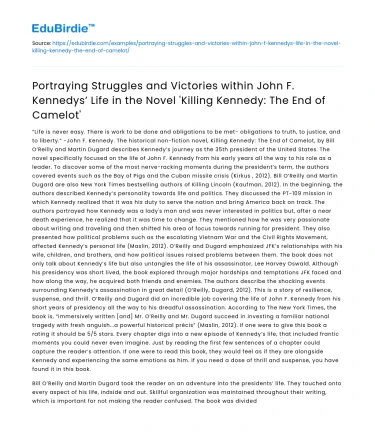 Struggles and Victories in ‘Killing Kennedy: The End of Camelot’