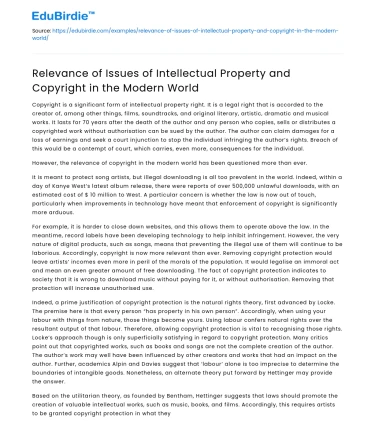 Importance of Intellectual Property & Copyright in Modern World