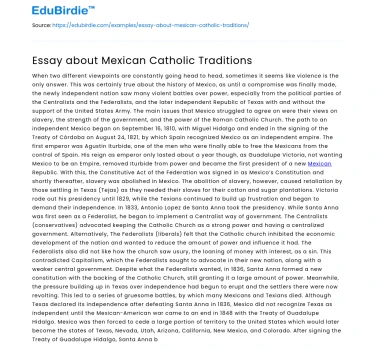 Essay about Mexican Catholic Traditions