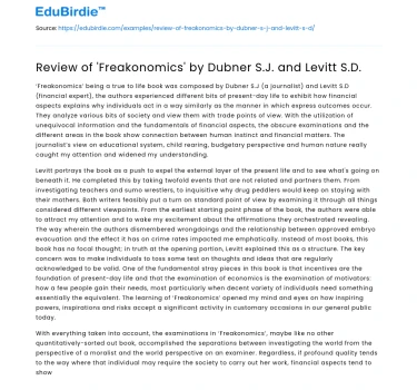 Analyzing the Socioeconomic Insights in ‘Freakonomics’