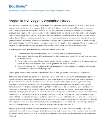 Veganism vs. Omnivorism: A Comparative Analysis