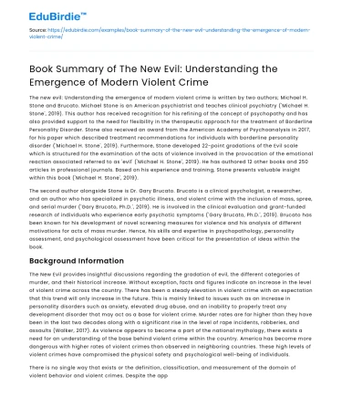 Book Summary: The Emergence of Modern Violent Crime