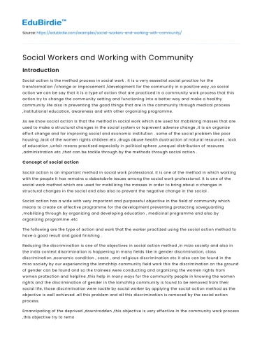 The Role of Social Workers in Community Engagement