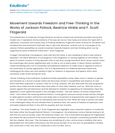 Freedom and Free-Thinking in Pollock, Hinkle, Fitzgerald