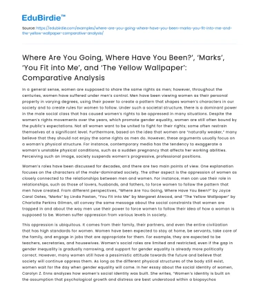 Comparative Analysis of Four Short Stories