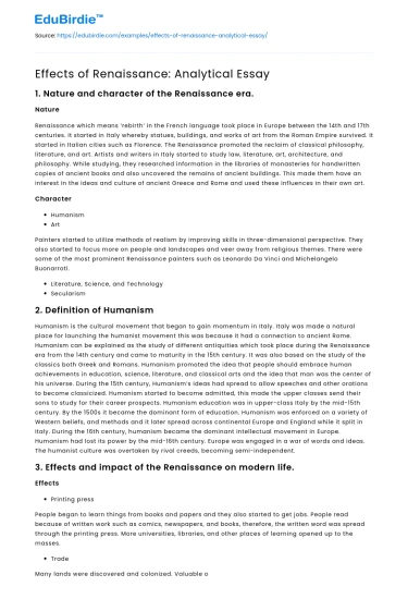 The Renaissance’s Enduring Impact on Modern Society