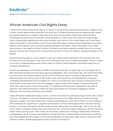 African American Civil Rights Essay