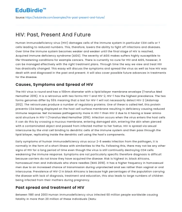HIV: Past, Present And Future