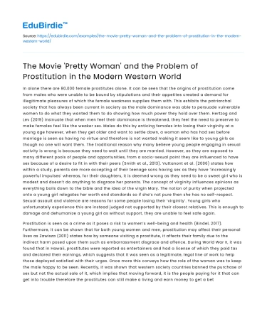 Pretty Woman’ Movie & Prostitution in the Western World