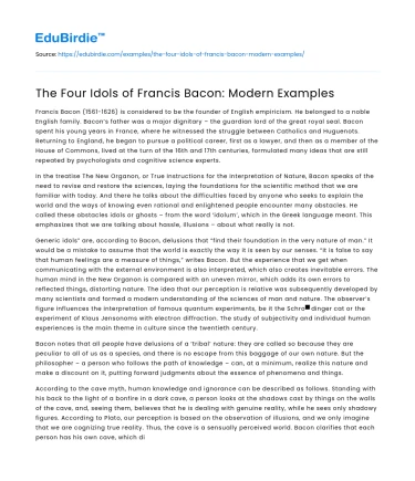 The Four Idols of Francis Bacon: Modern Examples