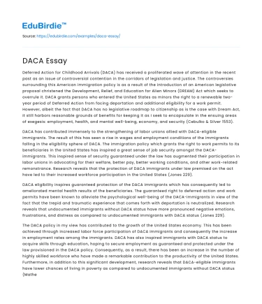 DACA Essay