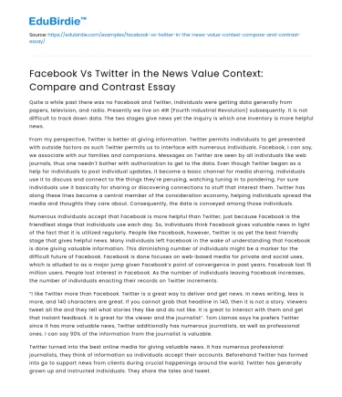 Social Media Platforms and News Dissemination