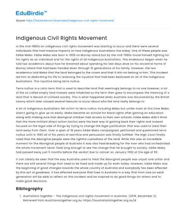 Indigenous Civil Rights Movement