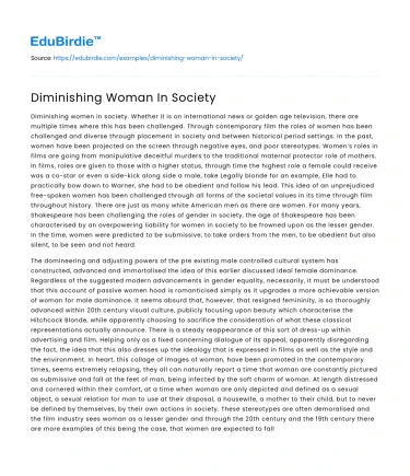 Challenges to Women’s Societal Roles