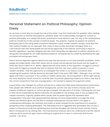 Crafting a Personal Political Philosophy