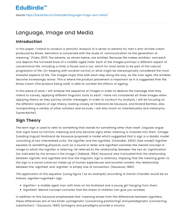 Language, Image and Media