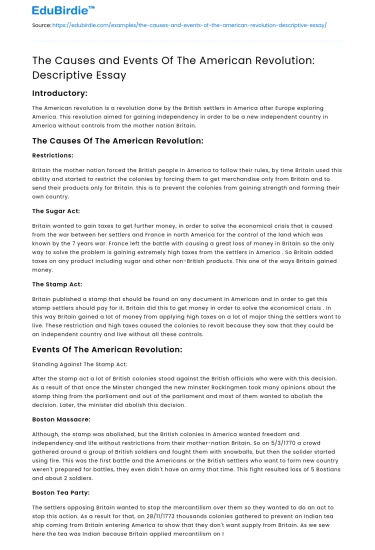 The Roots and Impact of the American Revolution