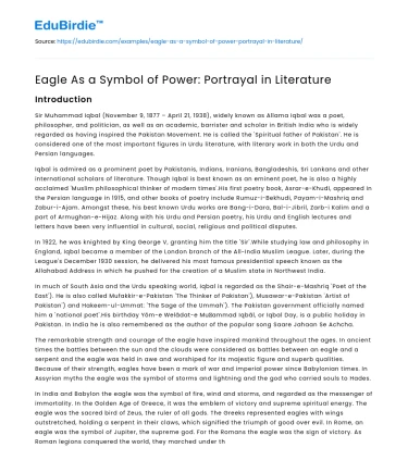 Eagle As a Symbol of Power: Portrayal in Literature