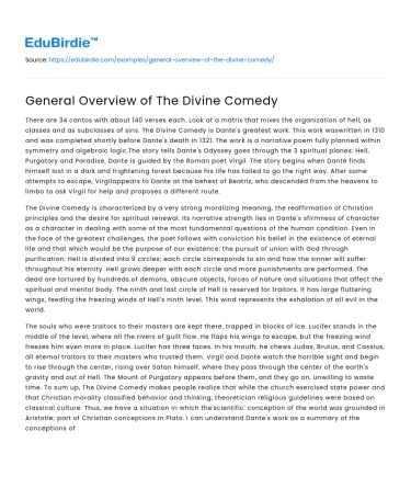 General Overview of The Divine Comedy