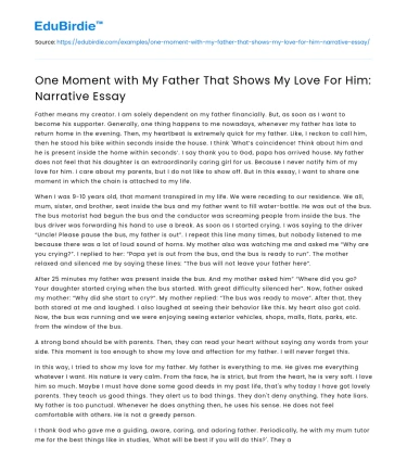 A Cherished Moment: Expressing Love for My Father