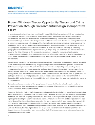 Comparative Crime Prevention Theories