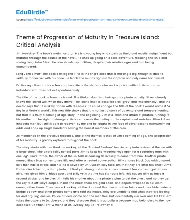 Maturity in Treasure Island
